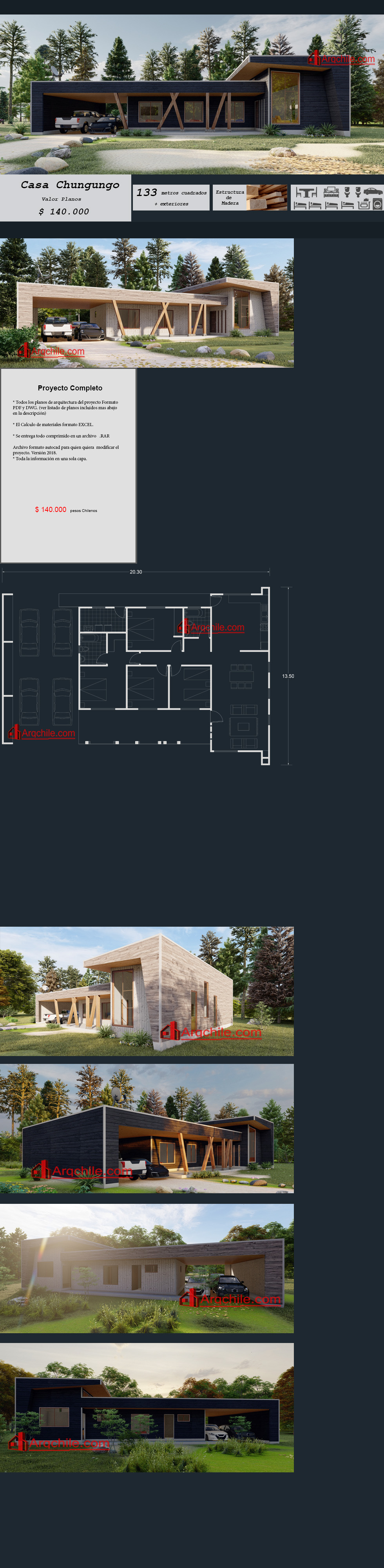 Casa Chungungo, 133  metros cuadrados + exterior